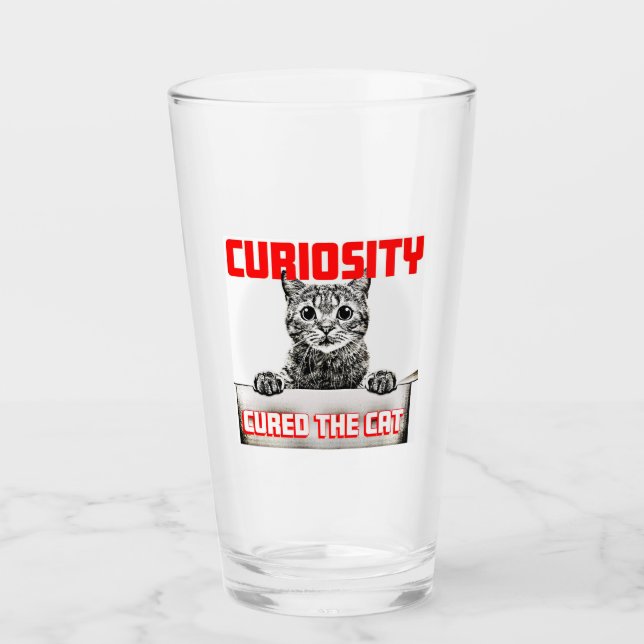 Neugier heilte die Katze Glas (Vorderseite)