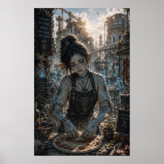 Neugier / Pizza Koch / Wurstfabrik Poster (Vorne)