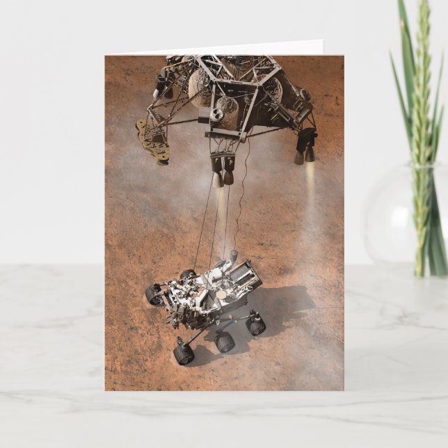 Neugier Rover Landing auf der Marsfläche. Karte (Vorderseite)