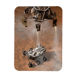 Neugier Rover Landing auf der Marsfläche. Magnet