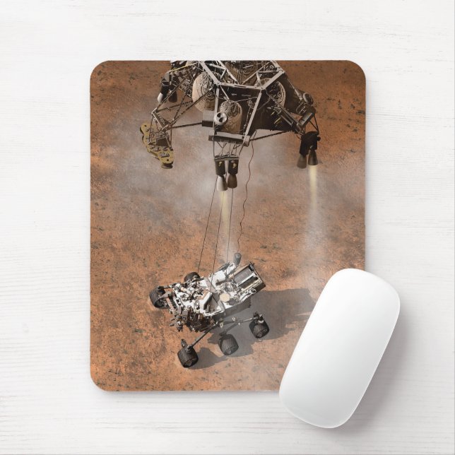 Neugier Rover Landing auf der Marsfläche. Mousepad (Mit Mouse)