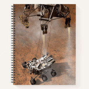 Neugier Rover Landing auf der Marsfläche. Notizbuch