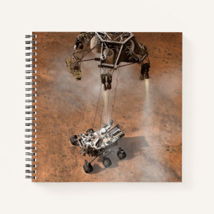 Neugier Rover Landing auf der Marsfläche. Notizbuch