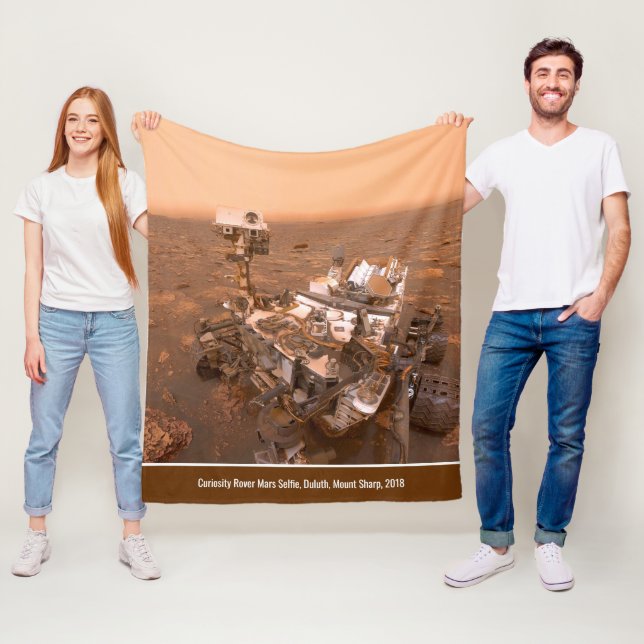 Neugier Rover Mars Dusty Selfie auf dem Monte Shar Fleecedecke (Beispiel)