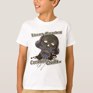 Neugier-Spulen-Presse-literarischer T-Shirt