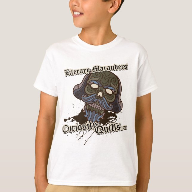 Neugier-Spulen-Presse-literarischer T-Shirt (Vorderseite)