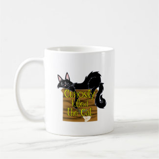Neugier tötete die Katze, aber Zufriedenheit brach Kaffeetasse