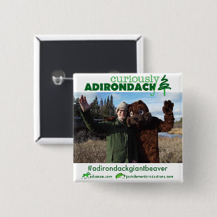 Neugierig Adirondack Knopf (ADK riesiger Biber) Button