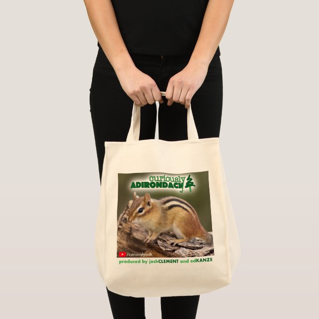 Neugierig Adirondack Taschentasche (Chipmunk) Tragetasche (Vorderseite (Produkt))