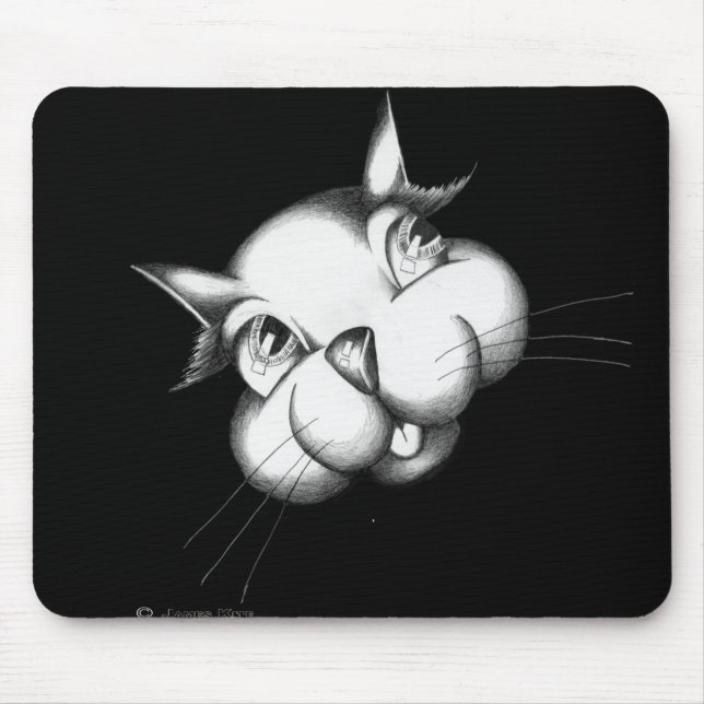 Neugierig als Katze Mousepad (Vorne)