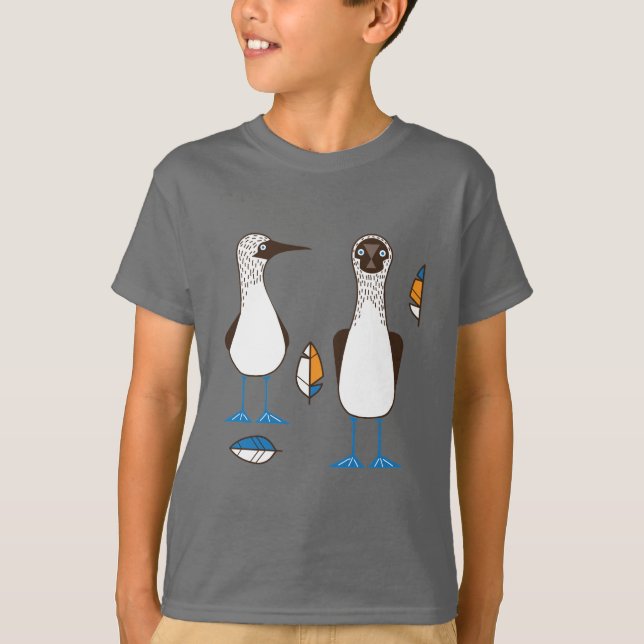Neugierig blauer Füß T-Shirt (Vorderseite)