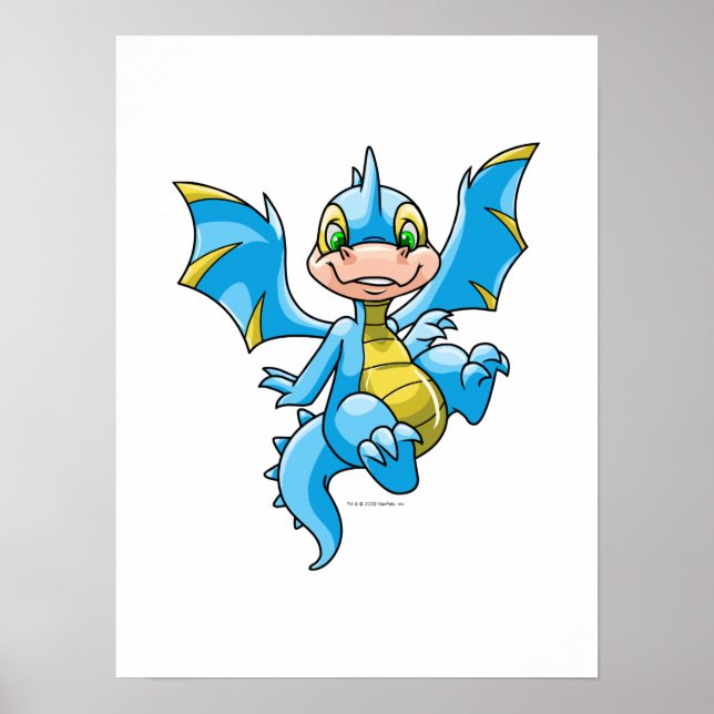 Neugierig blauer Scorchio Poster (Vorne)