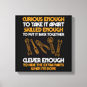 neugierig genug, um es mitzunehmen Autogarage Auto Leinwanddruck