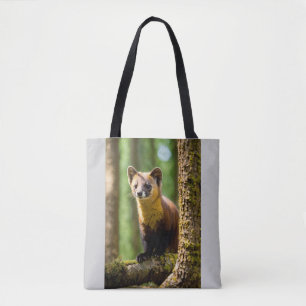 Neugierige Augen - Nah-up-Animated Pine Marten Tasche