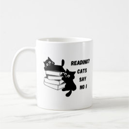 Neugierige Black Cat Peeki Classic Tasse, 11 oz Kaffeetasse