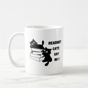 Neugierige Black Cat Peeki Classic Tasse, 11 oz Kaffeetasse