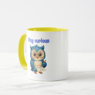 Neugierige Eule bleibe - Kluges und Niedliches Des Tasse