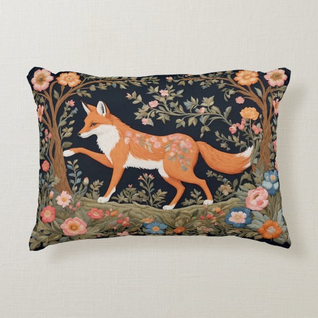 Neugierige Fox Imitate Stickereien Elegant Dekokissen (Vorderseite)