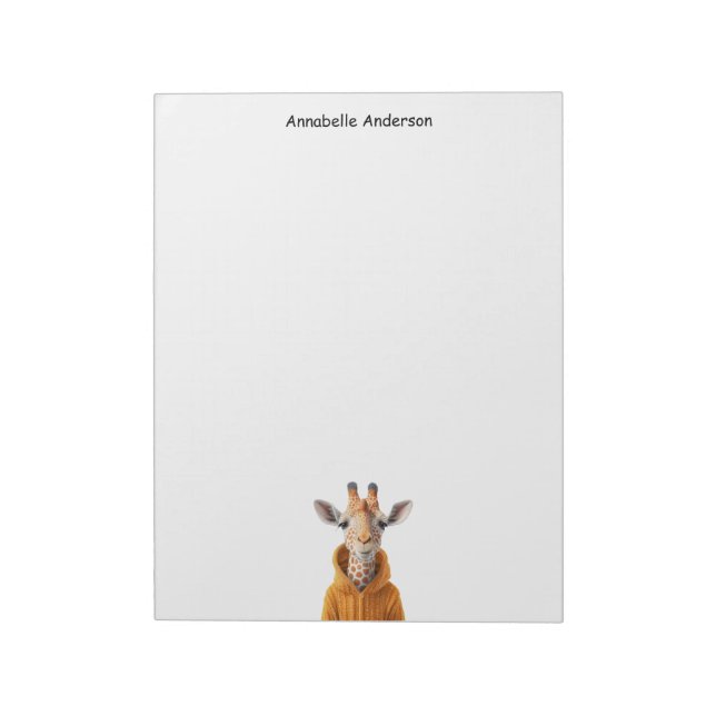 Neugierige Giraffe Notizblock (Rotiert)