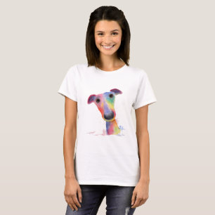 Neugierige HundWhippet Windhund "KNÄUEL" T - T-Shirt