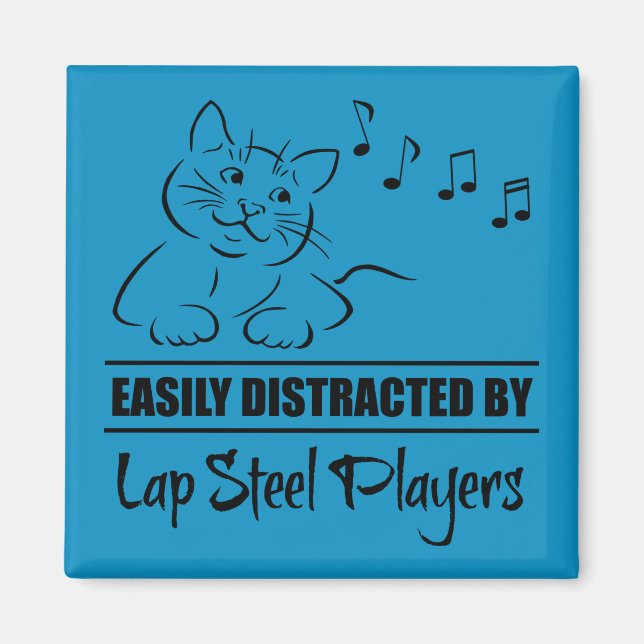 Neugierige Katze, die von Lap Steel-Spielern leich Magnet (Vorne)