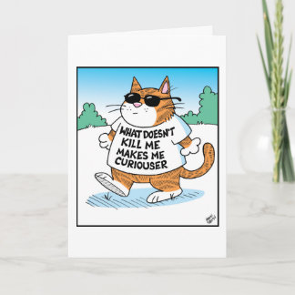 neugierige Katze Karte