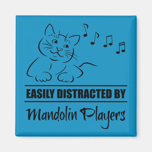 Neugierige Katze, leicht abgelenkt von Mandolin-Sp Magnet (Vorne)
