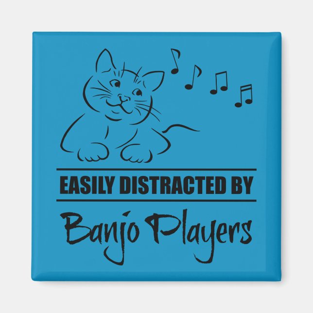 Neugierige Katze, leicht von Banjo-Spielern abgele Magnet (Vorne)
