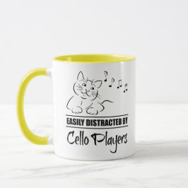 Neugierige Katze, leicht von Cello-Spielern abgele Tasse