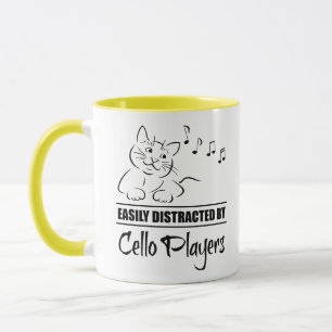 Neugierige Katze, leicht von Cello-Spielern abgele Tasse