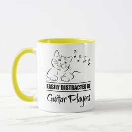 Neugierige Katze, leicht von Gitarrenspielern abge Tasse