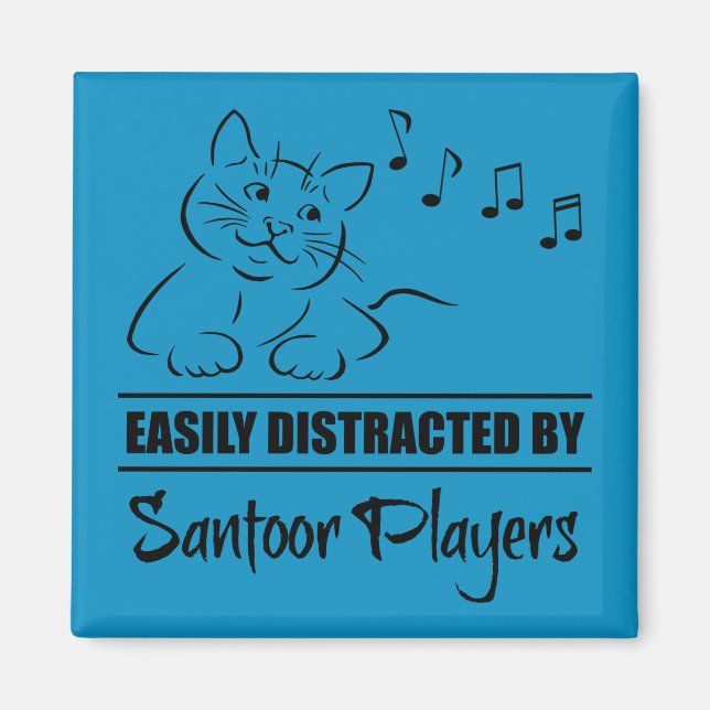 Neugierige Katze, leicht von Santoor-Spielern abge Magnet (Vorne)