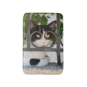 Neugierige Katze mit Spektakeln Funny Funny Klein Badematte