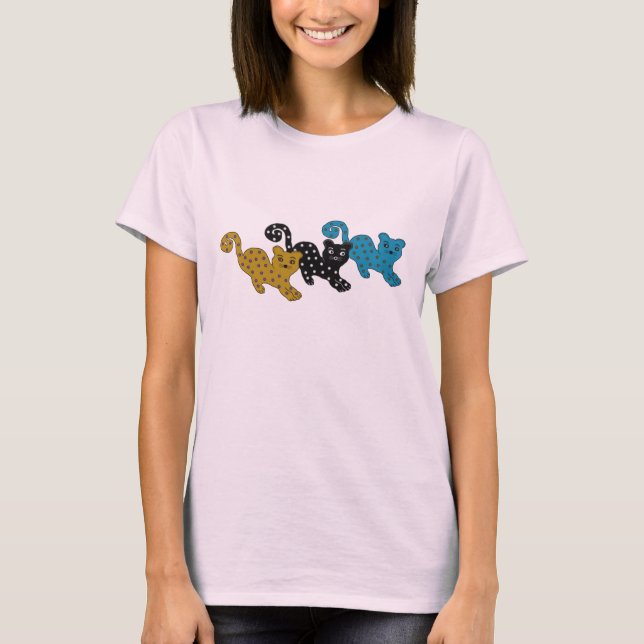 Neugierige Katze T-Shirt (Vorderseite)
