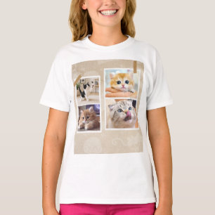 Neugierige Katzen Collage T-Shirt