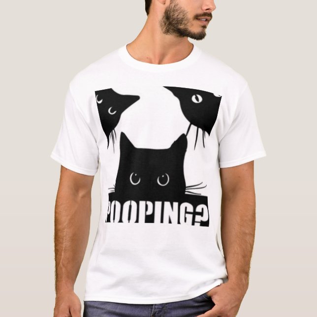 Neugierige Katzen T-Shirt (Vorderseite)