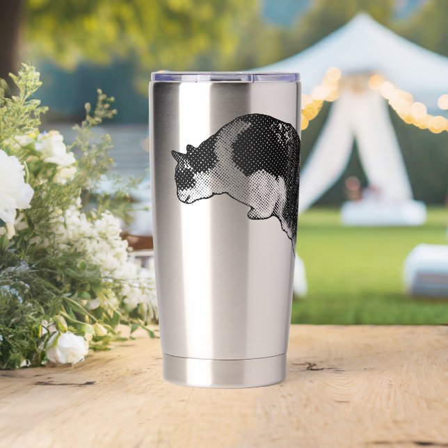 Neugierige Katzenstimmung Thermobecher (Hochzeit (gedreht))
