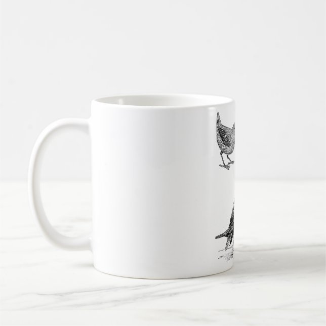 Neugierige kleine Vogelfreunde Kaffeetasse (Links)