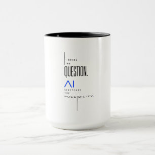 Neugierige Köpfe treffen Generative KI Tasse