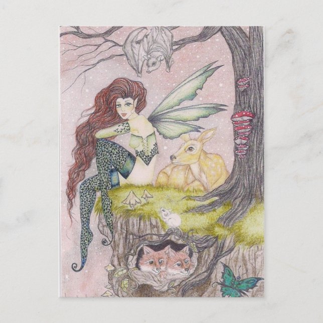 Neugierige Kreaturen Postkarte (Vorderseite)