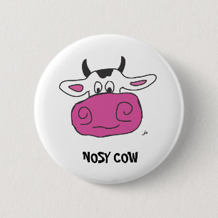 NEUGIERIGE KUH BUTTON