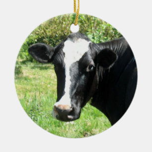 Neugierige Kuh-Verzierung Keramik Ornament