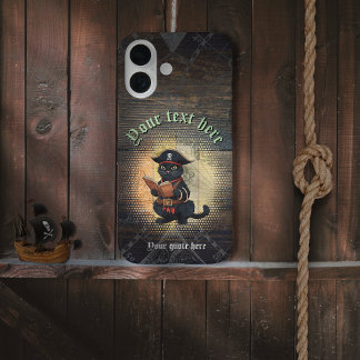 Neugierige Piratenkatze entschlüsselt alte Geheimn iPhone 16 Hülle