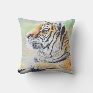 Neugierige Tiger-Malerei Kissen