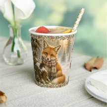 Neugierige Wald-Fuchs-Winterfeier