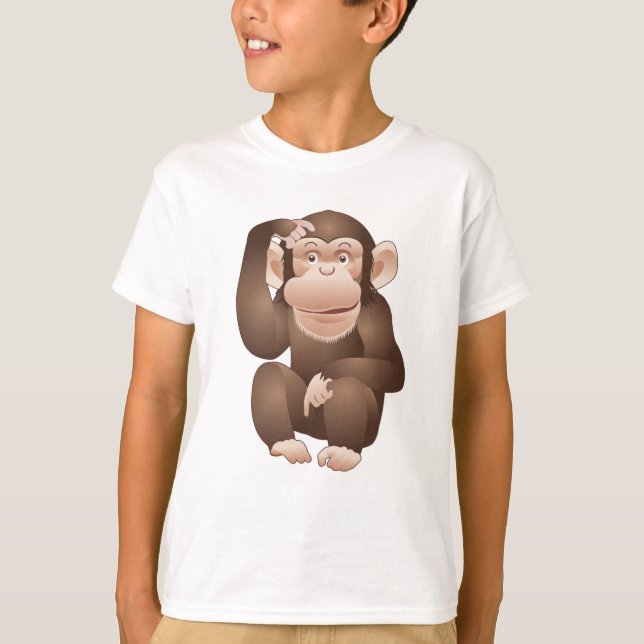 Neugieriger Affe T-Shirt (Vorderseite)