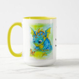 Neugieriger Baby-Drache Tasse