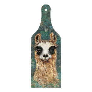 Neugieriger Baby Llama - Niedlich - Lächeln Schneidebrett