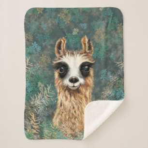 Neugieriger Baby Llama - Niedlich Sherpadecke