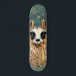 Neugieriger Baby Llama - Niedlich Skateboard<br><div class="desc">Neugieriges Baby Llama</div>